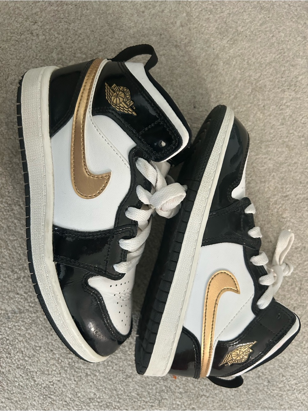 Nike Kids' Air Jordan 1 Low - White/Black/Gold